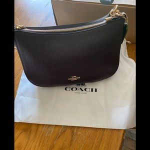 Coach Chelsea Pebble Dark Burgundy in color crossbody purse
